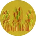 thumbnail image 1 of Ahgly Company Tapis Rond Lavable en Machine Intérieur Transitionnel Or Jaune, 5 Pieds Rond, 1 of 7