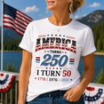 thumbnail image 2 of America Turns 250 Shirt, Personalized Patriotic Birthday Tee, 1776-2026 America 250th Anniversary T-Shirt, 2 of 3