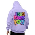 thumbnail image 5 of MHFRRA Sudaderas y Sudaderas Casuales para Hombre, de Corte Relajado, con Estampado Gráfico para Otoño E Invierno, de Fácil Cuidado, Ideales para Uso Diario Púrpura claro, 5 of 5