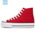 thumbnail image 2 of Chaussures Montantes en Toile à Plateforme pour Femmes Confortables Espadrilles de Mode en Toile Mi-Mollet Mignonnes, 2 of 5
