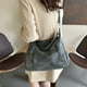 thumbnail image 4 of Bolso Tote de Cuero Suave para Mujer de Gran Capacidad | Bolso de hombro cruzado | Caqui Blanco Verde | 12x9.2x4.3in | Correa ajustable, impermeable, ligera, bolsillos con cremallera, uso diario y, 4 of 6