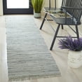 thumbnail image 2 of SAFAVIEH Rag Robynne Striped Cotton Runner Rug, Grey, 2'3" x 14', 2 of 7
