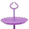 thumbnail image 7 of 2 Pcs 3-Tier Cupcake Stand Fruit Plate Cakes for Wedding Home Birthday Tea Party Serving Platter(Purple), 7 of 7
