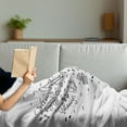 thumbnail image 3 of Ecuador Soft Flannel Fleece Blanket, Infographic Outline Doodle Country Map with Landmarks with City Names, Cozy Plush for Indoor and Outdoor Use, 50" x 70", Charcoal Grey and White, by Ambesonne, 3 of 5