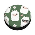 thumbnail image 3 of Easygdp Alpaca Faces Wheel Sun Guard, Spare Tire Cover,Universal Trailer Suv Truck Camper Travel,Easy To Install And Remove -14 Inch, 3 of 9