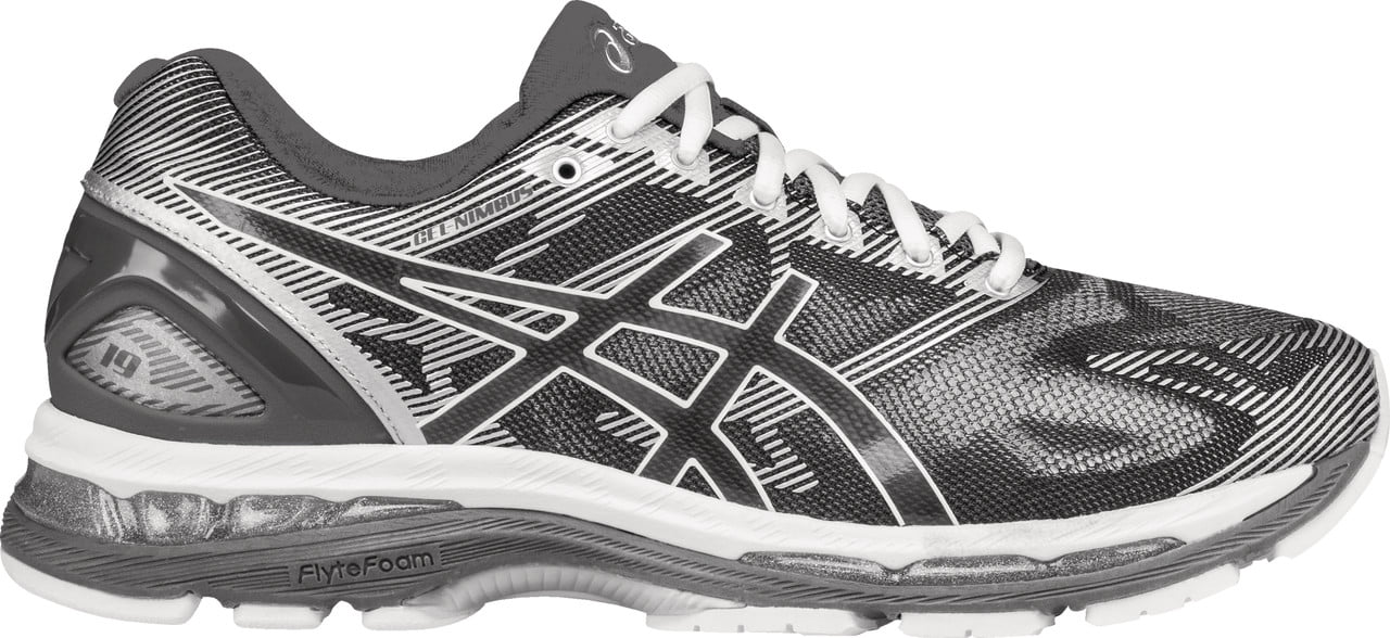 tuition fee Can withstand Sex discrimination Men's Asics GEL-Nimbus 19 Running Shoe Carbon/White/Silver - Walmart.com