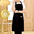 thumbnail image 2 of Kmbangi Unisex Waterproof Adjustable Canvas Apron with 2 Pocket Kitchen Pinafore, 2 of 4