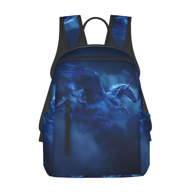 Disketp Pegasus Night Sky Mochila Ligera e Impermeable, Mochila de Día Resistente para Viajes, Senderismo y Uso Diario para Hombre y Mujer