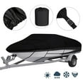 thumbnail image 5 of Trailerable Boat Cover, Waterproof Bass Boat Cover with Storage Bag Fit V-Hull, Tri-Hull, Fishing Boat, Runabout, Bass Boat, 17-19ft, 5 of 8