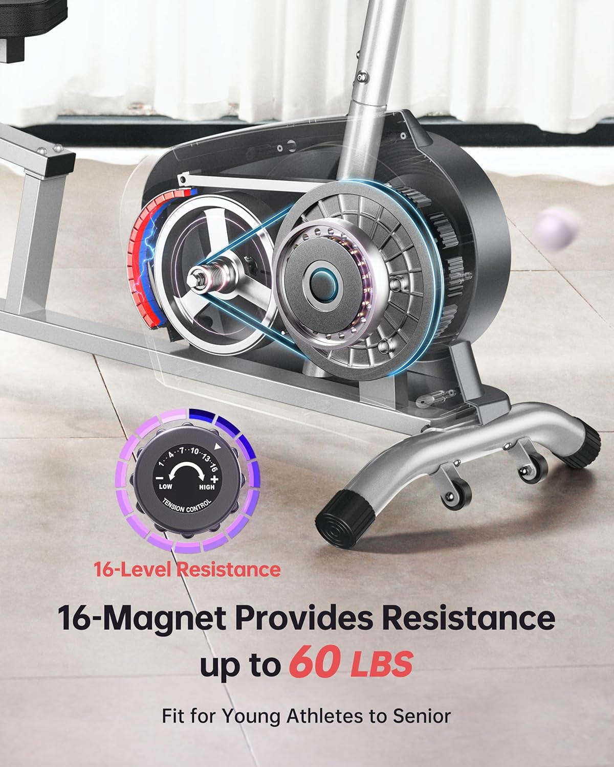 YOSUDA Recumbent Exercise Bike for Adults Seniors with Quick Adjust Seat 350LB Capacity 16 level Resistance Walmart