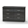thumbnail image 2 of Home Furniture DD & PAM 6 Drawer Engineered Wood Bedroom Dresser Gray, 2 of 5