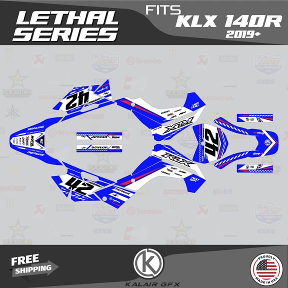 Kalair GFX Graphics Kit for Kawasaki KLX140R (2019-2023) Lethal Series