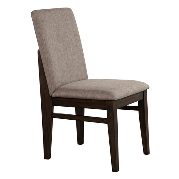 Alpine Furniture Olejo Set of 2 Wood Dining Side Chairs in Chocolate Brown