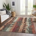 thumbnail image 6 of Addison Rugs Chantille Indoor/Outdoor Transitional Floral Terracotta Machine Washable Rectangle Rug, 5' x 7'6", 6 of 8