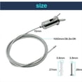 thumbnail image 3 of 12 Sets Hexagon Garage Suspension Cables Kit Steel Hanging Chains, Honeycomb Light Connector Pendant Wire Rope Cable 2m,12 Sets * Cables Kit,Silver, 3 of 6