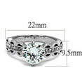 thumbnail image 2 of High polished (no plating) Stainless Steel Ring with AAA Grade CZ in Clear for Women Clear Stone Color Style TK2658 Size 9, 2 of 4