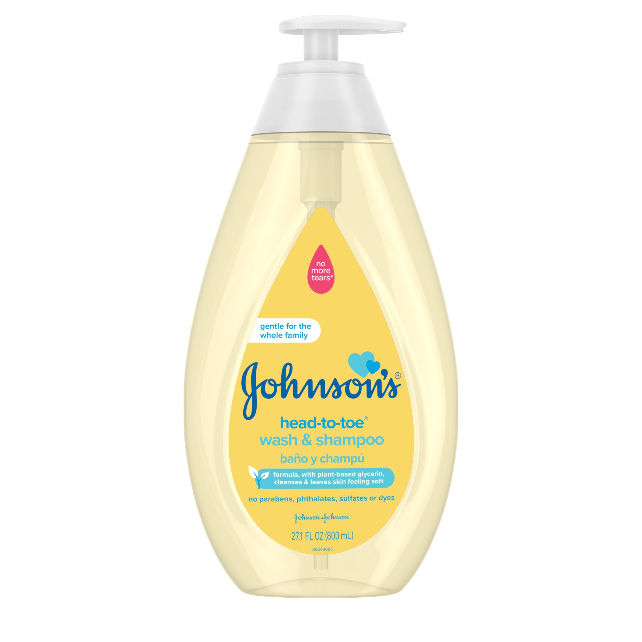 Johnson's Head-To-Toe Tear-Free Baby Body Wash and Shampoo, 27.1 oz - image 2 of 10