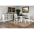 thumbnail image 3 of Sunny Designs Carriage House 30" Farmhouse Wood Table in White/Dark Brown, 3 of 8