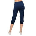 thumbnail image 4 of ALWAYS Capri Jogger Pants, Women's Casual Slim Bottoms Navy L, 4 of 5