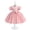 Light Pink, variant on Short Flower Girl Dress, Girls Solid Color Puff Sleeve Princess Dress with Bow Accents, Junior Bridesmaid Party Dress for Wedding Birthday Occasions Age 4-9 White 110