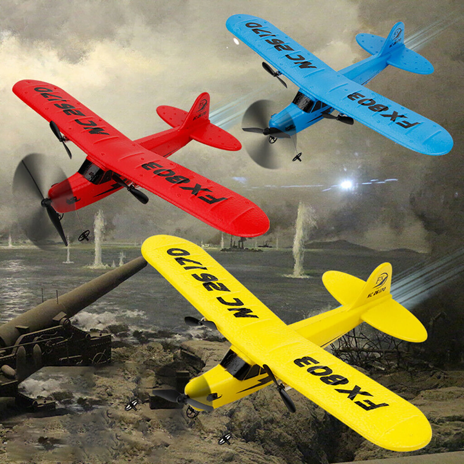 RC Plane 2.4Ghz 2 Channel Remote Control Airplane Ready to Fly A380 RC Aircraft for Kids Boys EPP Beginner Glider RC Aircraft Builted in 6-Axis Gyro 