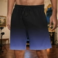 thumbnail image 4 of Lmnyox Mens Sport Shorts Casual Loose Drawstring Waist Sweat Shorts Knee Length Gradient Lounge Shorts with Pocket, 4 of 5