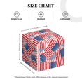 thumbnail image 4 of Lsque America Flags Printed Tissue Box Cover Holder, Facial Paper Organizer Dispenser,Square with Bottom Belt, PVC Leather Decorative Organizer, 4 of 8
