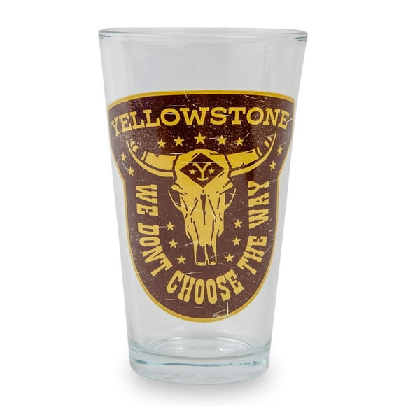 Vaso de cerveza Silver Buffalo Yellowstone No elegimos el camino