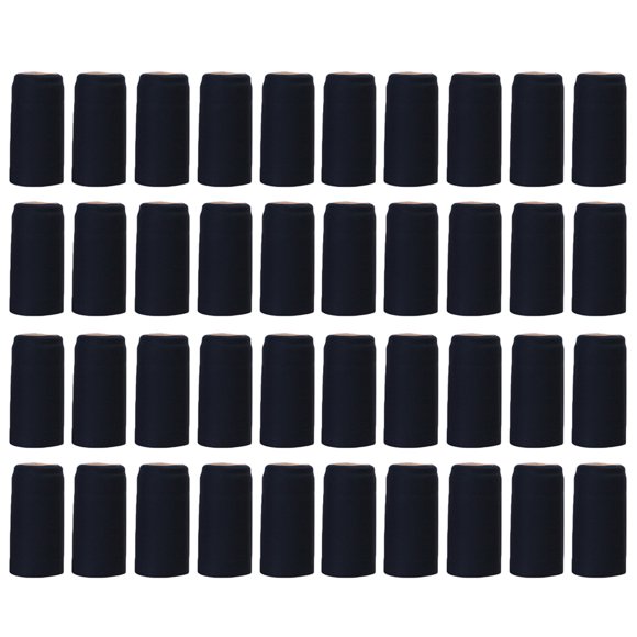 Heat Shrink Capsules Black for Wine Bottle Accessories in Winery 200Pcs 1.2x1.2x2.4in