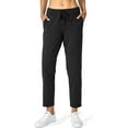 thumbnail image 7 of Women's Joggers Sweatpants Pants with Deep Pockets Ladies Stretch Workout Pants for Yoga,Golf, Athletic, Gym,Lounge,Travel, Work,Running Black Spandex, 7 of 7