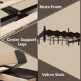 thumbnail image 5 of VIPLOV Wood King Bed Frame with Vintage Wave Headboard,Velvet Upholstered Bed Frame, Mattress Foundation, Easy Assembly, Green, 5 of 6