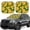 Orange, variant on Naloa Pineapples1 2 Piece Foldable Car Sun Shades, Car Windshield Sunshade, Front Window Sunshade for Car, Truck, SUV - Small