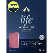 KJV Life Application Study Bible, Third Edition, Large Print (Leatherlike, Peony Pink, Indexed, Red Letter), (Hardcover)
