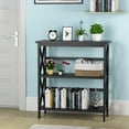 thumbnail image 2 of Costway 3-Tier Bookshelf Wooden Open Storage Bookcase for Home Office Black, 2 of 11