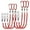 Red, variant on BlinkLLX Heavy Duty Retractable Steel Wire Coiled Fishing Lanyard 6 Pack 47"
