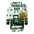 thumbnail image 4 of successthop St Patricks Day 3/4 Length Sleeve Womens Tops Green Plus Size Round Neck Polyester Casual St. Patricks Day Blouse Tops for Irish Themed Gifts L, 4 of 5