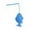 Blue, variant on Fish-Shaped Silicone Tea Strainer - Reusable Loose Leaf Infuser with Long Handle, 8x5cm, Multi-Color