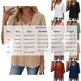 thumbnail image 4 of Tqcoqu Womens 3/4 Sleeve Tops Embroidered Lace Blouses Boho Shirt, V Neck Casual Loose Fit Vacation Beach Business Casual Outfits, 4 of 10