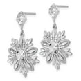 thumbnail image 2 of 14k White Gold Snowflake Dangle Earrings, 2 of 4