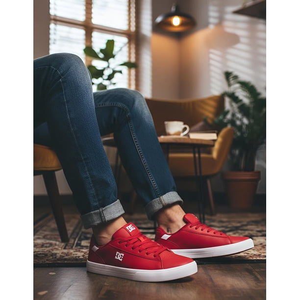 Tenis DC Shoes Notch Hombre Casual skate Urbano rojo 25.5 ADYS100500ATH