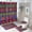 style-642, variant on Cow Print 4 Pcs Shower Curtain Sets with Non-Slip Rugs Toilet Lid Cover and Bath Mat Shower Curtain Set Brown Cowhide Print Waterproof Personality Pattern Bath Curtains for Bathtub Decor