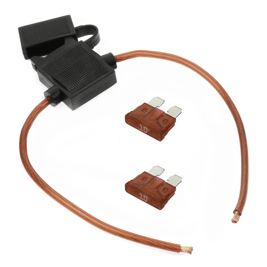 (1) 14 Gauge Gauge ATC Inline Fuse Holder Fuseholder with cover & (2