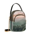 thumbnail image 7 of FORMRS Crossbody Bag for Women Quilted Travel Shoulder Cell Phone Purse with Chain Strap Handbag, Mountains at Dawn, 7 of 7