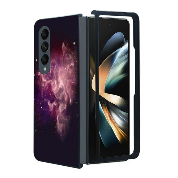 ANJ  Protective Snap-On Design Printed Case Compatible with Samsung Galaxy Z Fold 4 - Pink Nebula