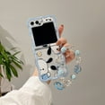 thumbnail image 2 of Étui de Téléphone avec Charme pour Samsung Galaxy Z Flip 3 4 5, Bleu Acrylique Couverture Rigide, 2 of 10