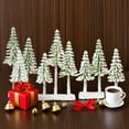 thumbnail image 3 of tasrioml Mini Christmas Tree Artificial Bottle Brush Tree with Wooden Base Small Snow Frost Flocked Pine Tree for Winter Tabletop Home Decor, 3 of 8