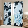 thumbnail image 2 of Erosebridal Blue Floral Curtains Pack of 2 (42x84 Each) for Girls Women, Botanical Theme Curtains Blackout, 2 of 6