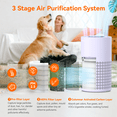 thumbnail image 5 of AIRROMI Air Purifier for Home Bedroom, 990 Sq Ft, 3-in-1 Filter HEPA Layer for Pet Hair and Odors, 23 dB Sleep Mode, Aromatherapy, Night Light & Timer, A2001 Lavender Purple, 5 of 11