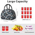 thumbnail image 5 of Reusable Thermal Lunch Bag Lunch Box for Women Men,marble Modern Geometric Flowers Abstract Cooler Bag Small Leakproof Beach Picnic Cooler Tote Bag with for Supermarket Shopping, 5 of 7