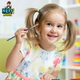 thumbnail image 7 of KEFF Kids Painting Set - Toddler Paint Kit with Non Toxic Acrylic Paints, Pre-Drawn Canvas Boards, Easel, Brushes, Palette & Smock for Girls and Boys, 7 of 7